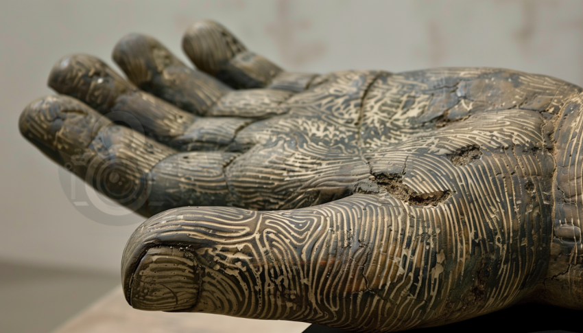 Skulpterad hand